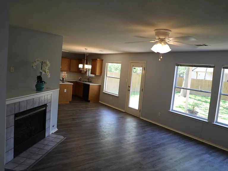 Large open-concept living room and kitchen