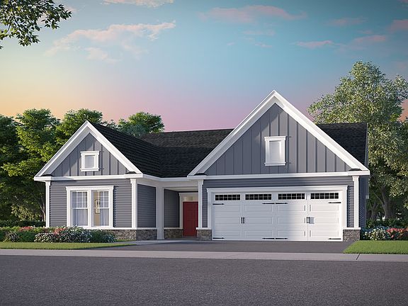 Elevation 2 of the Monet III a home design at Lakeside at Trappe by Brookfield Residential