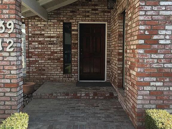 Brick walkway greets you