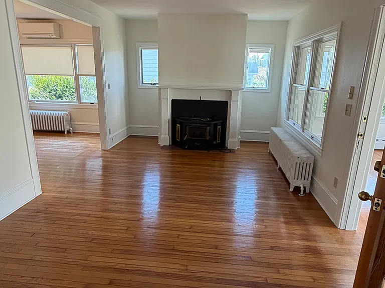 Living Room with Wood Burning Stove