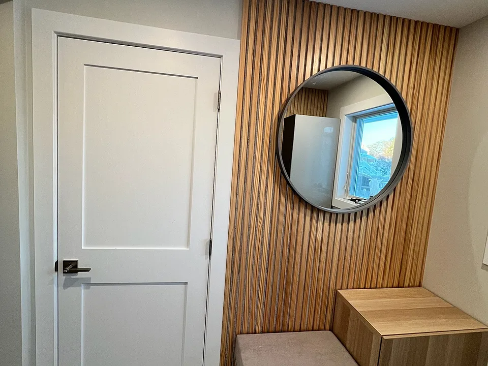 Back entrance with access to basement