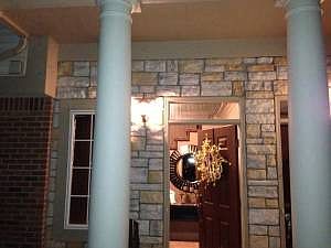 Cultured Stone Accented Porch W/ Pillars