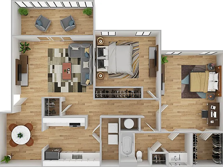 2 Bedroom | 1 Bath | 1070 SF 2 Bedroom | 1 Bath | 1070 SF