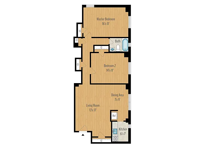Floor plan 2 Bedrooms