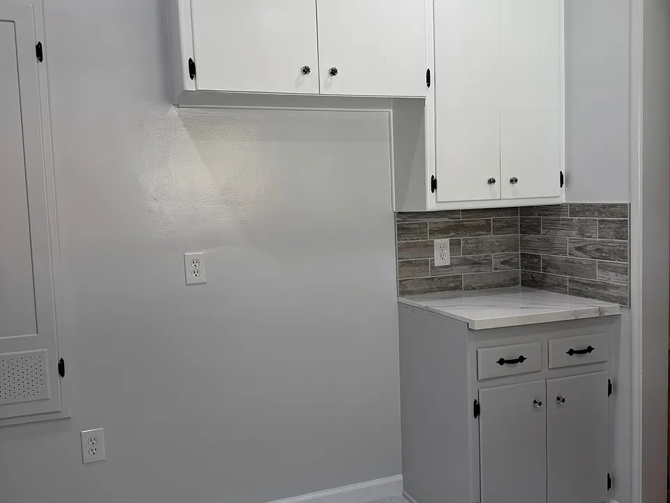 Refrigerator space and coffee bar