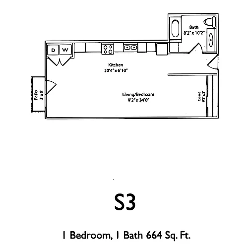 Floor plan Studio