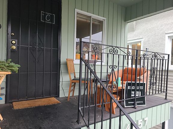 Front porch and security door.