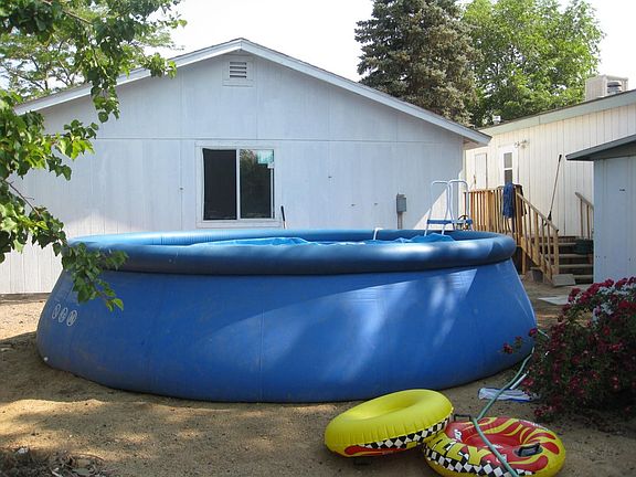 back of garage pool area 