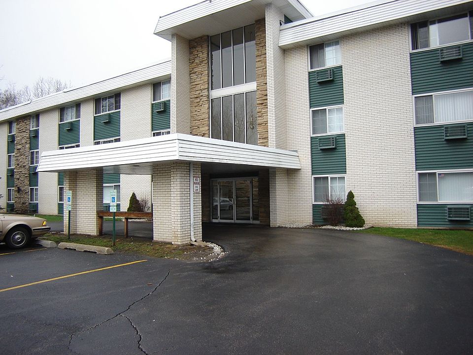 Front view of building