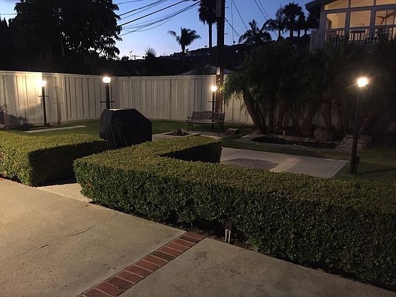 Lighted back yard (can dim)