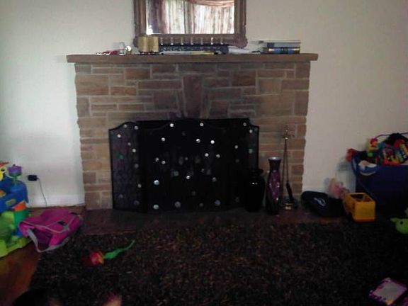 Living room fireplace