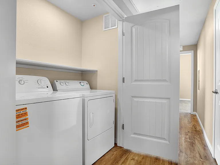 Enclosed Washer and Dryer Room