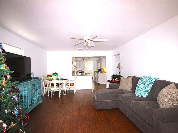 Living room and kitchen from front door.