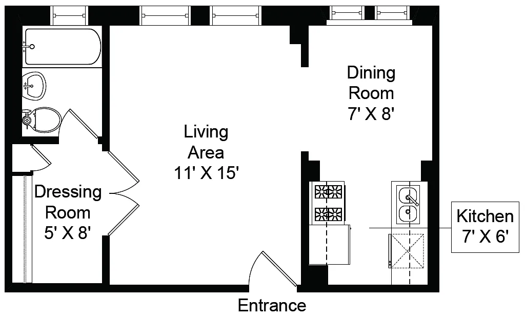Floor plan Sunshine Studio 03