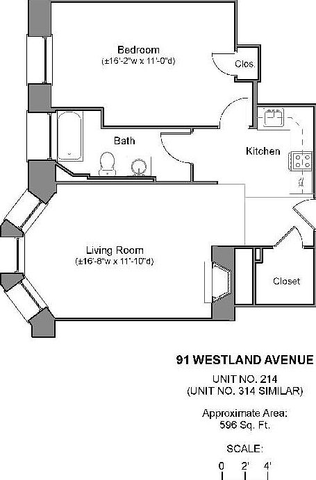 1st image of 91 Westland Ave APT 214