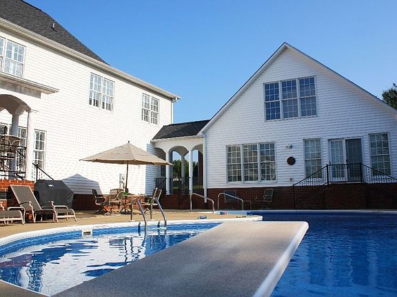 Pool area and carriage house