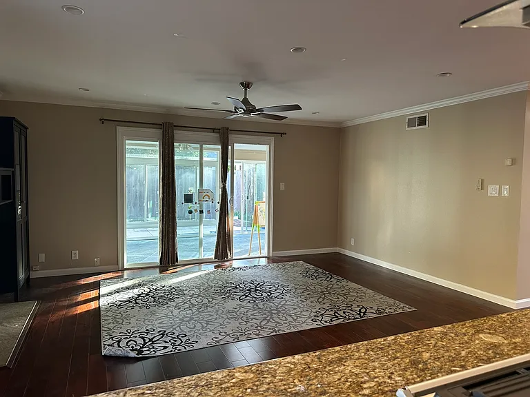Family room with entry to the sun room