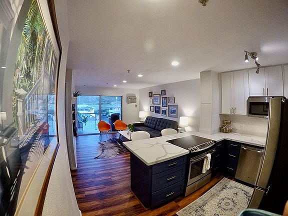 Living room and kitchen