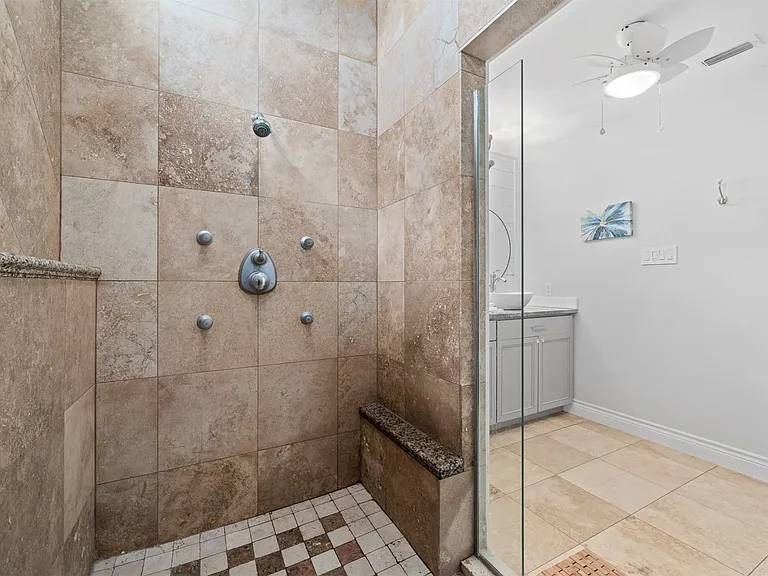 upstairs master shower