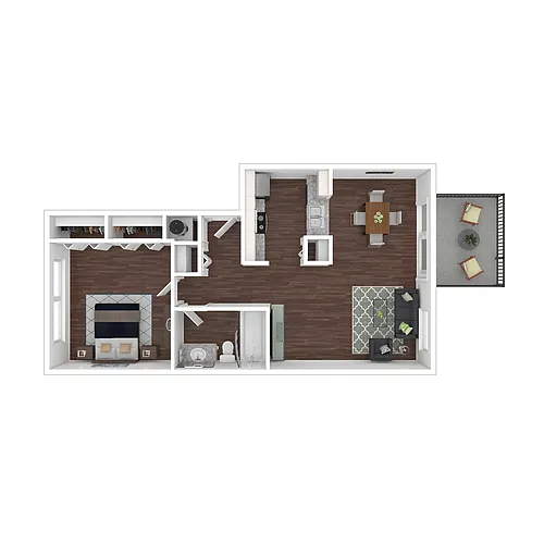 Floor plan 1x1U (Buena Vista I)