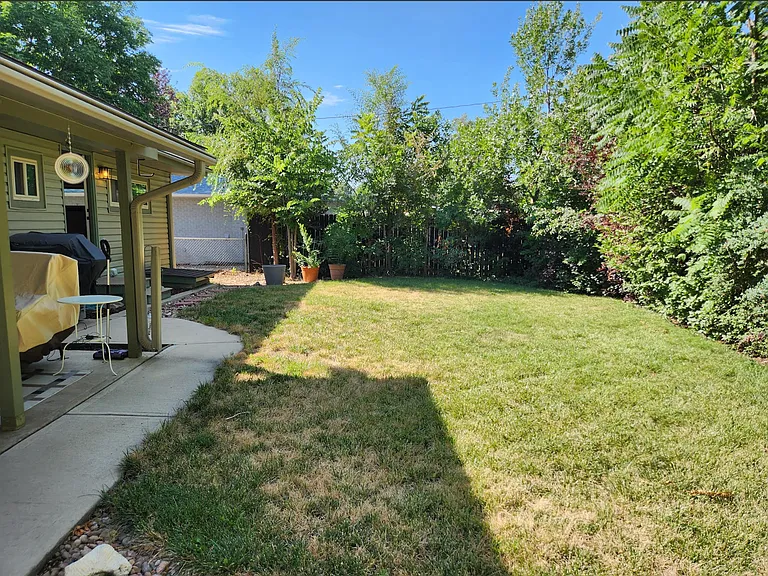 Shared fenced backyard