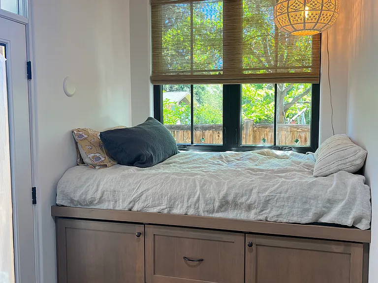 Second bedroom full size custom bed/nook