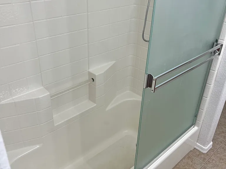Master bath sunken tub.