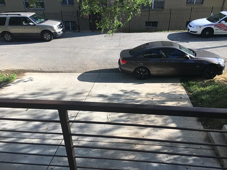 backyard with parking