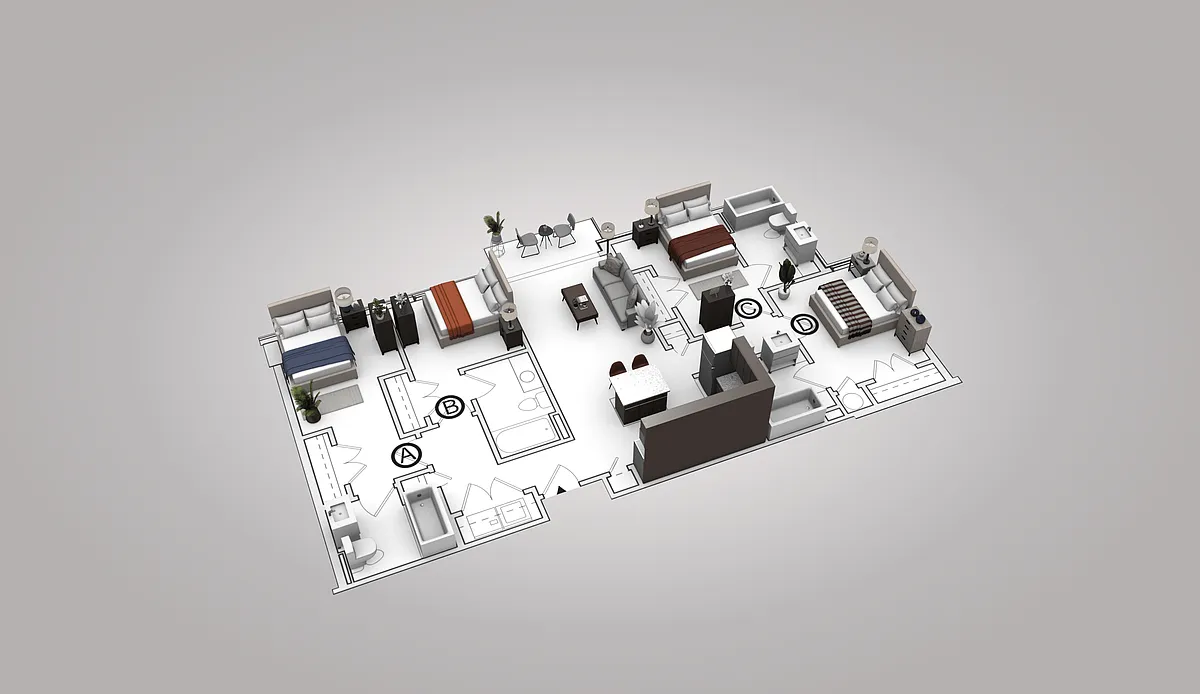 Floor plan Co-living 4A
