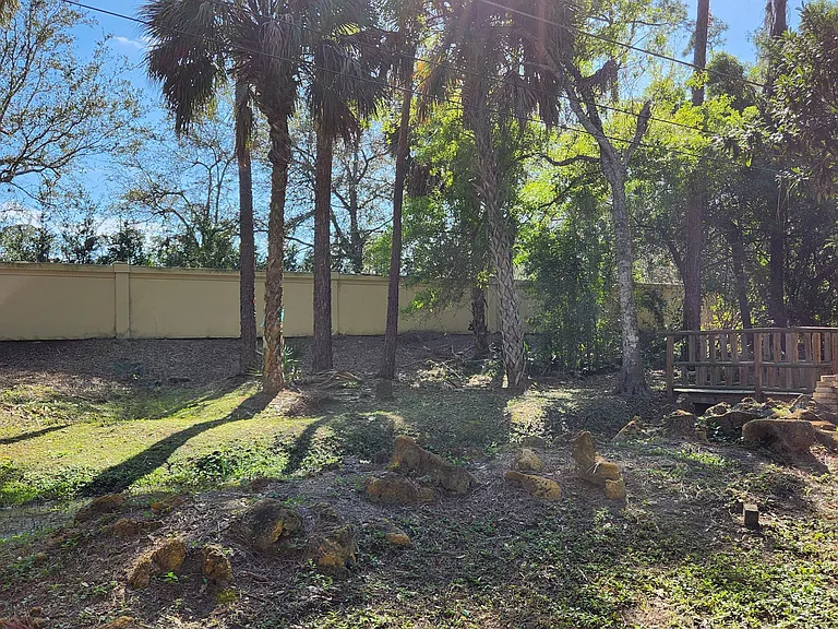 Rear property line wall