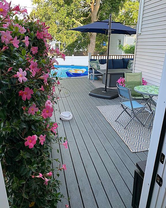 Back deck with pool
