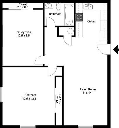 One Bedroom with Study One Bedroom with Study