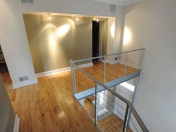 Across the loft upstairs