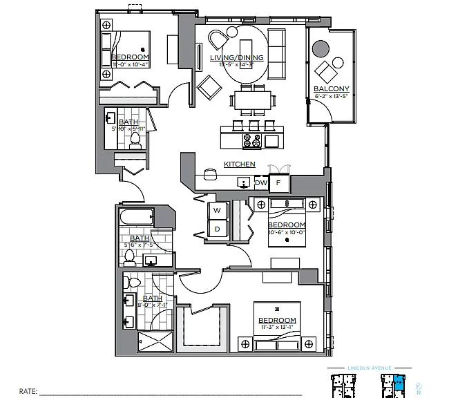 C2 floor plan Elevate Lincoln Park