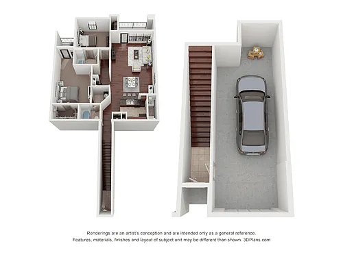 Floor plan B4 - Attached Garage
