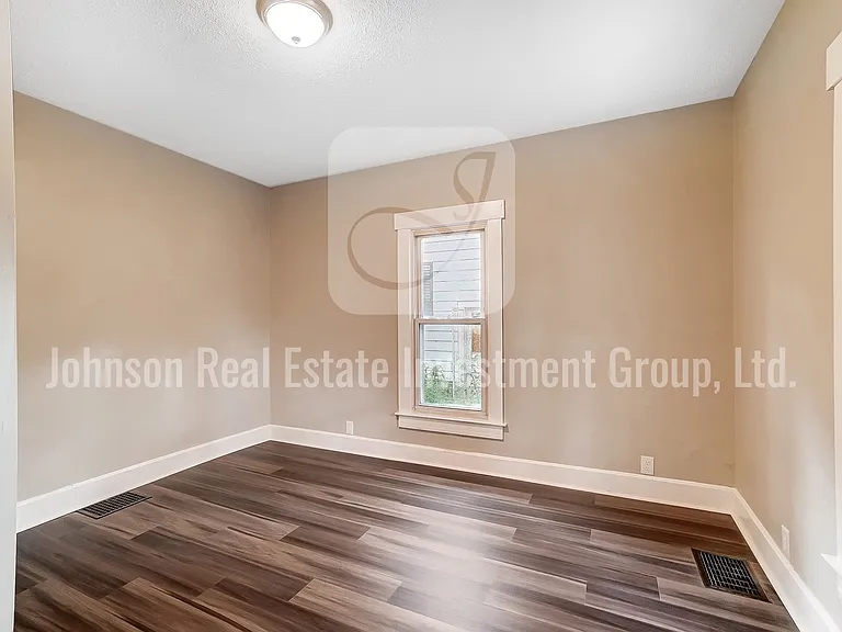 Spacious first-floor bedroom.