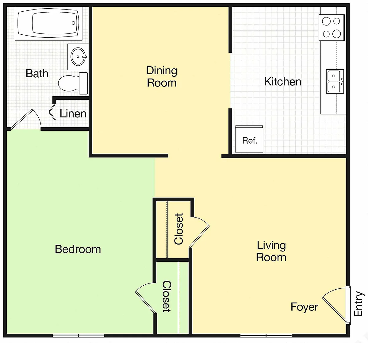 Floor plan Kiwi 1x1