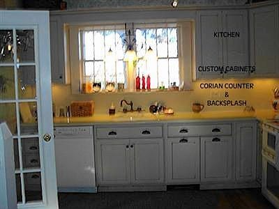 custom cabinets, corian counter & backspash