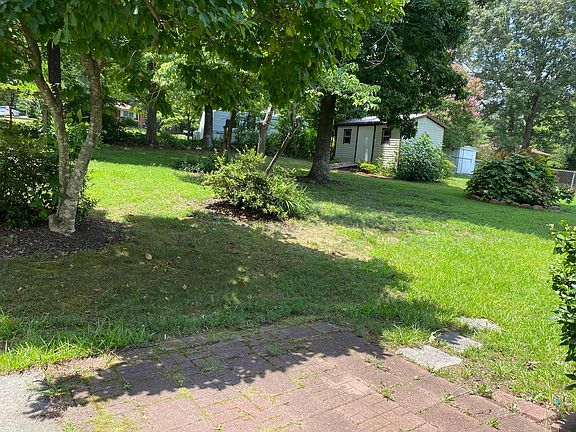 Back yard with shed