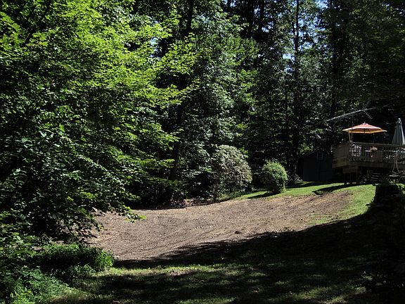 Newly landscaped front yard