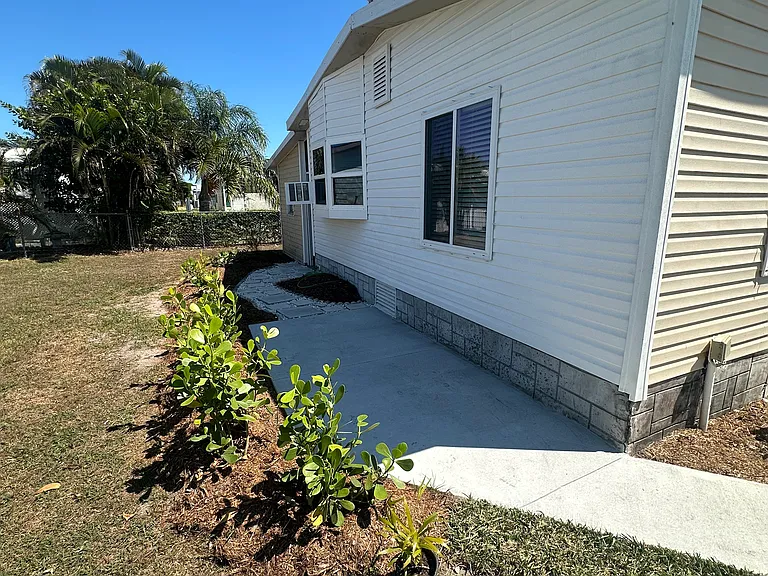 Patio and sidewalk to your private entrance