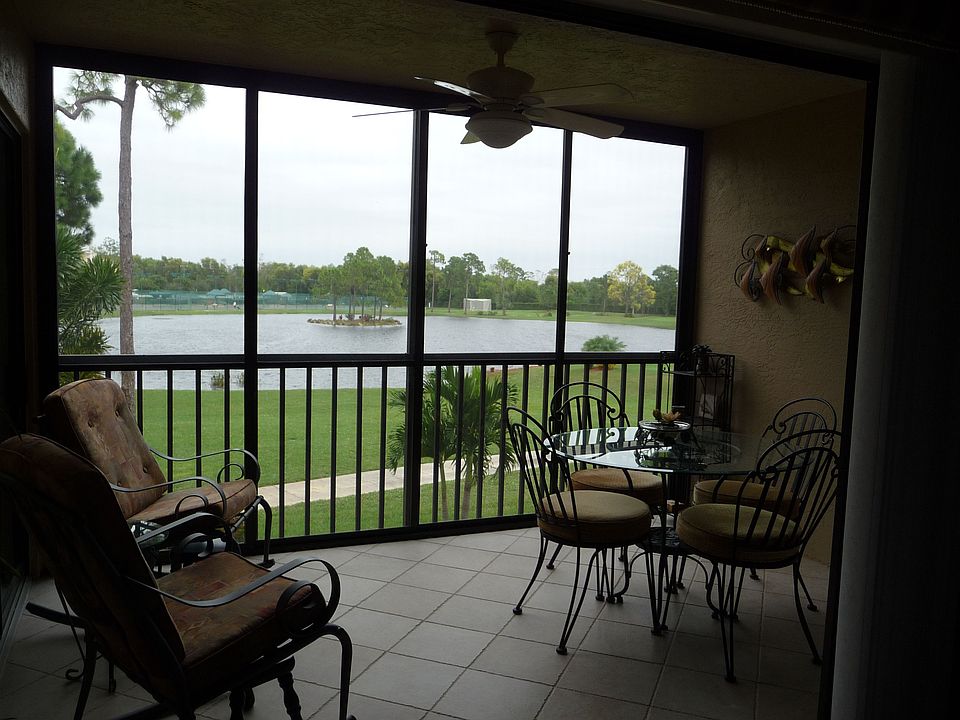 View of lake and golf course from lanai