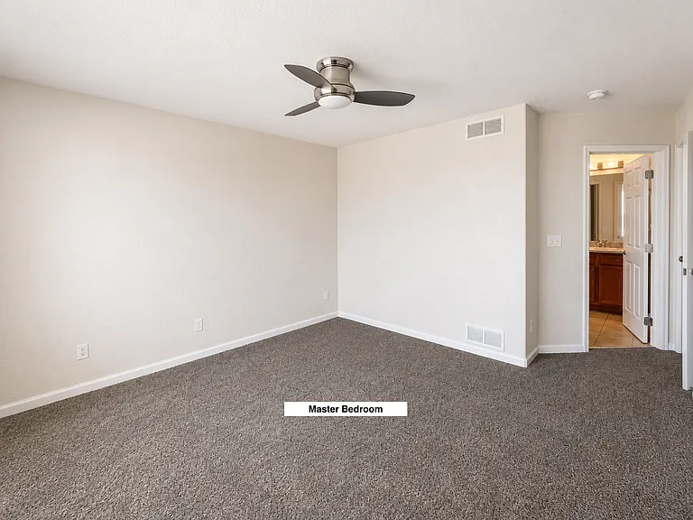 Master bedroom, master bathroom
