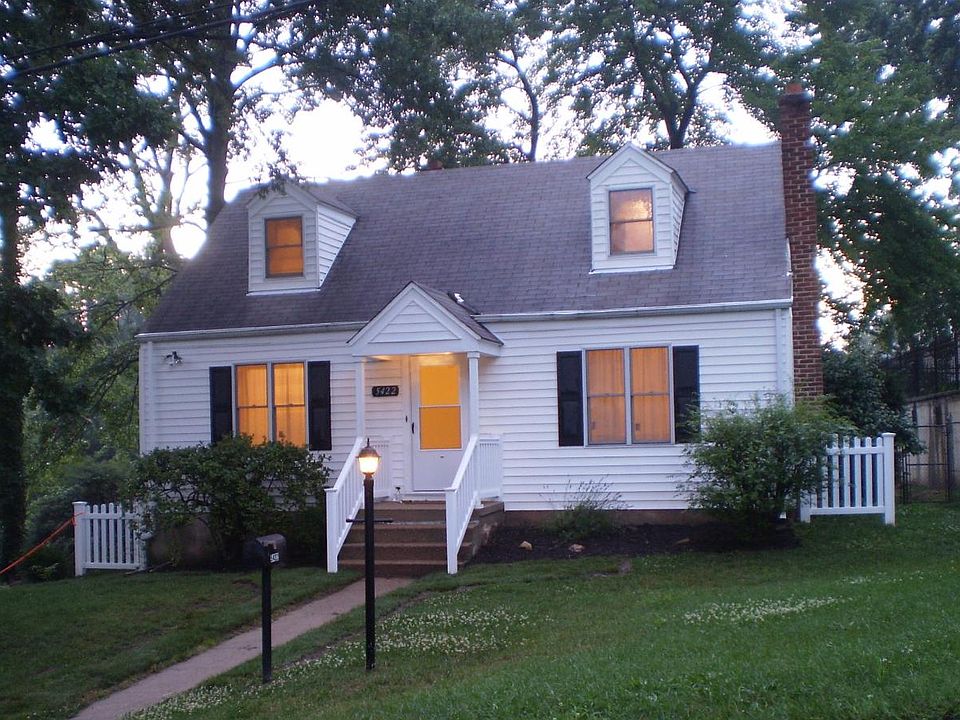 Front exterior at dusk