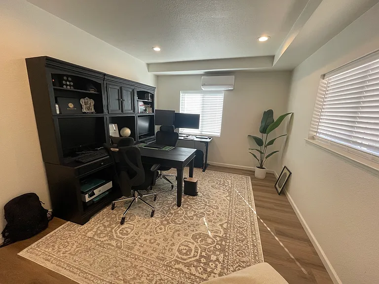 Downstairs bedroom used as an office