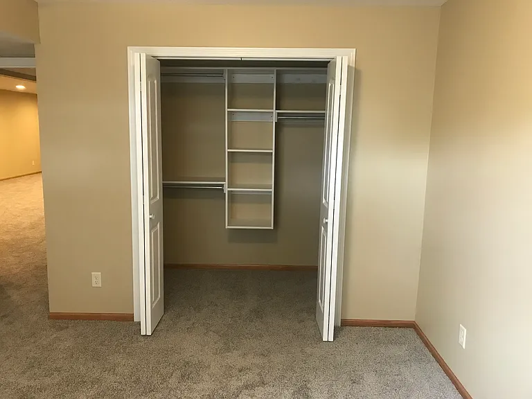 Basement bedroom closet