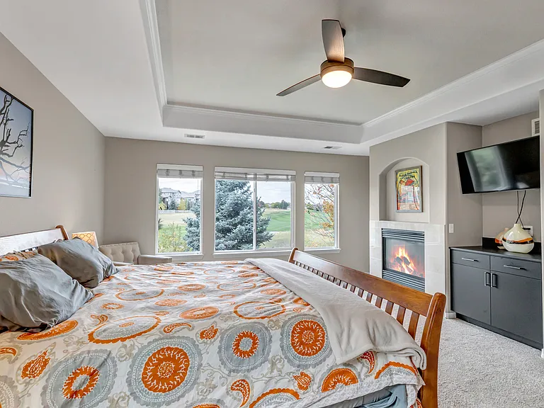 Master Bed with Golf Course Views
