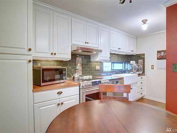 Solid wood cabinets with lots of storage 