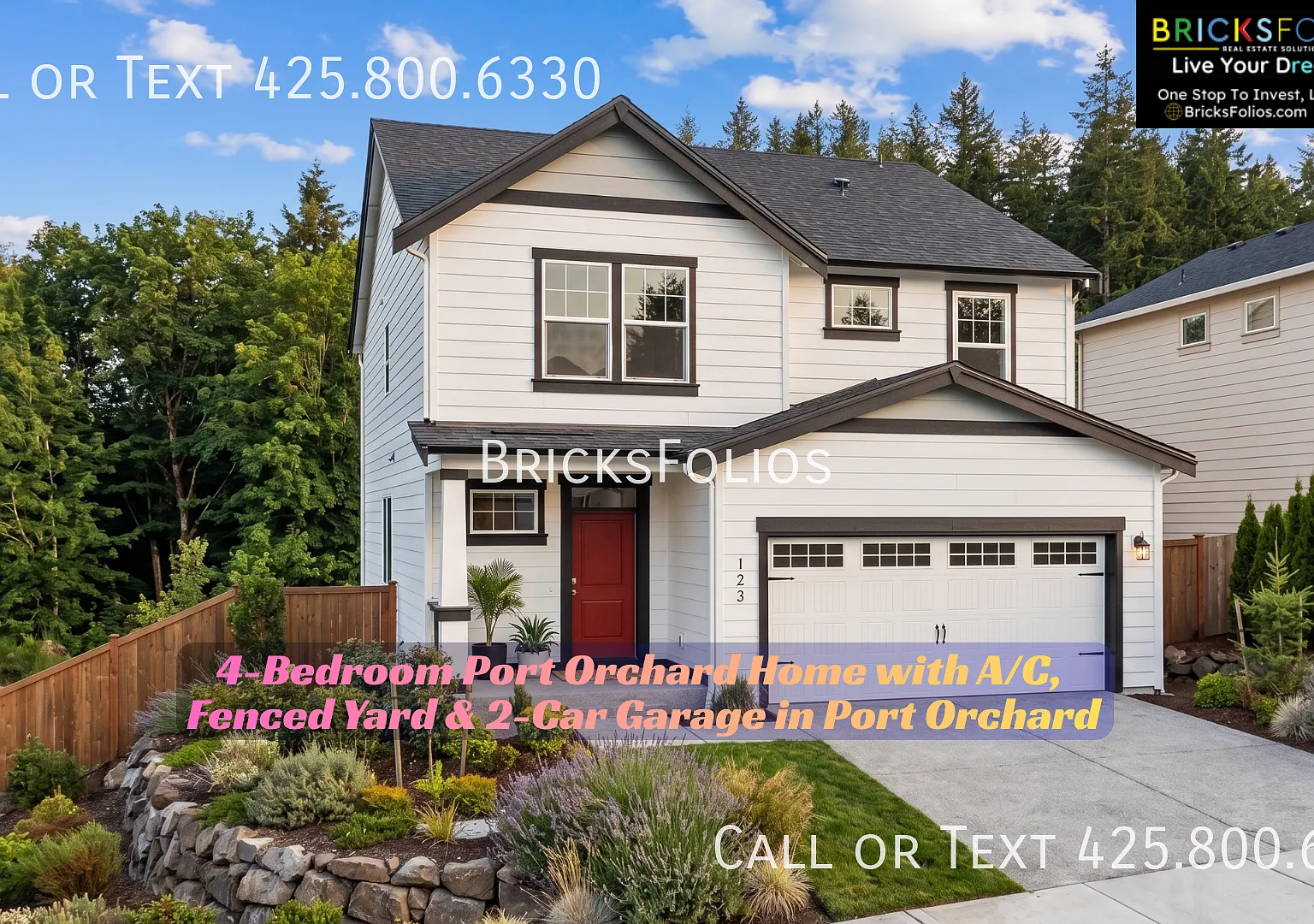 Modern 4 Bed Port Orchard Home | A/C + Private Yard + 2-Car Garage — Photo 1