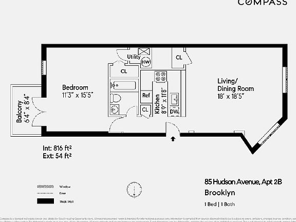 2nd image of 85 Hudson Ave APT 2B